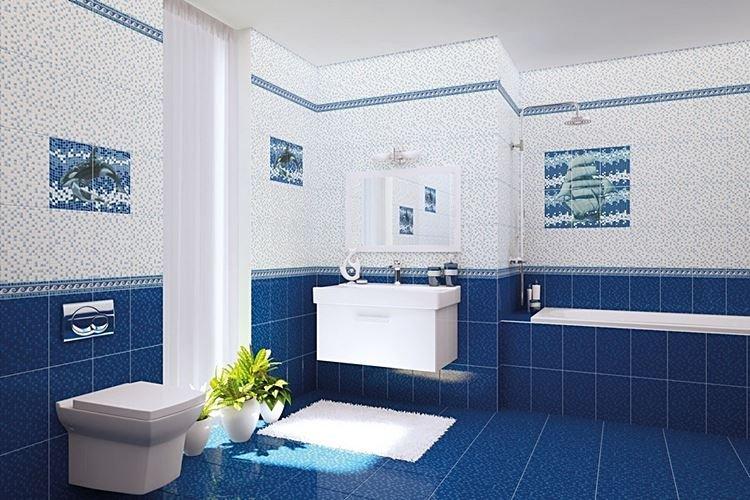 Conception de salle de bain bleue 2021