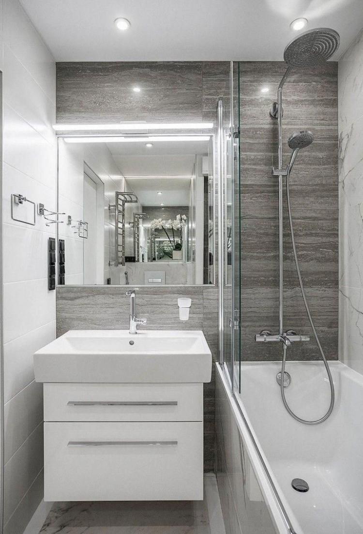 Design d'intérieur de salle de bain 3 m². - des photos de vrais intérieurs