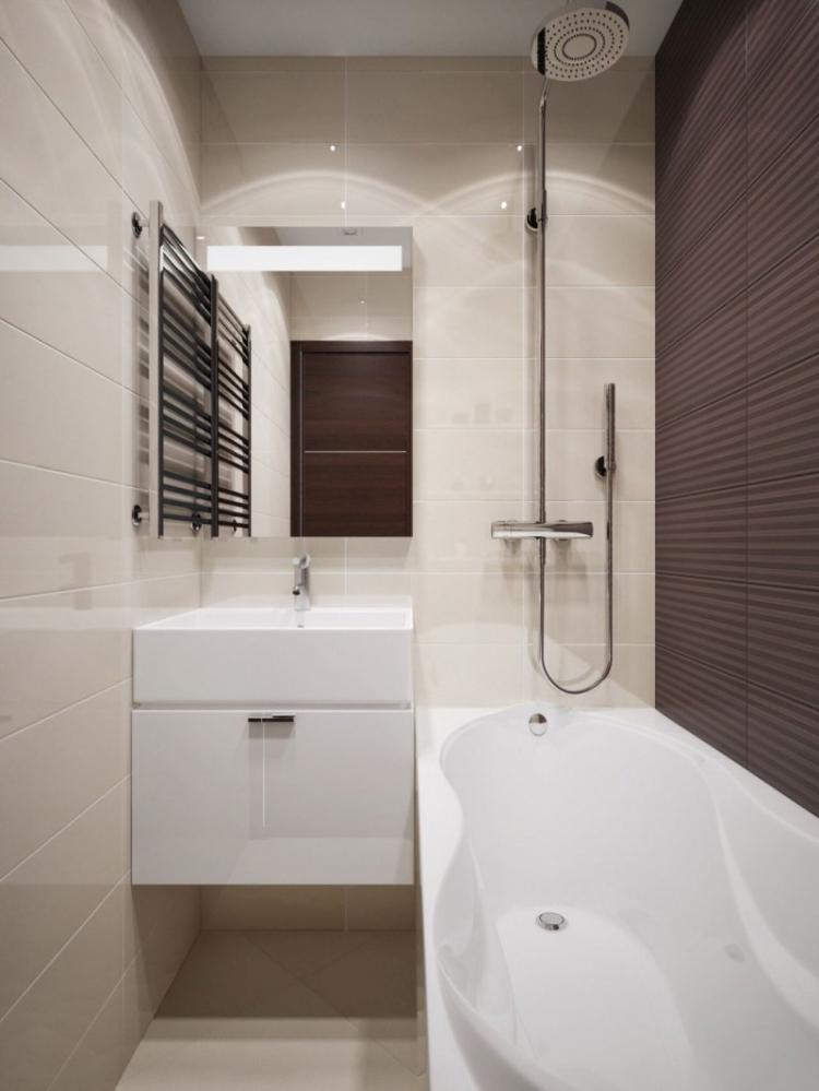 Design d'intérieur de salle de bain 3 m². - des photos de vrais intérieurs