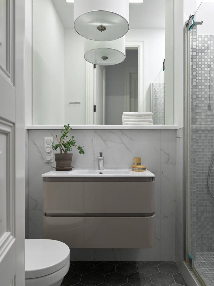 Design d'intérieur de salle de bain 4 m² - des photos de vrais intérieurs