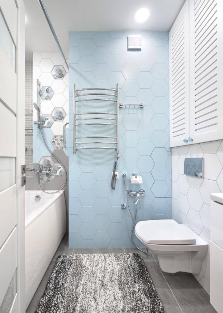 Design d'intérieur de salle de bain 4 m² - des photos de vrais intérieurs