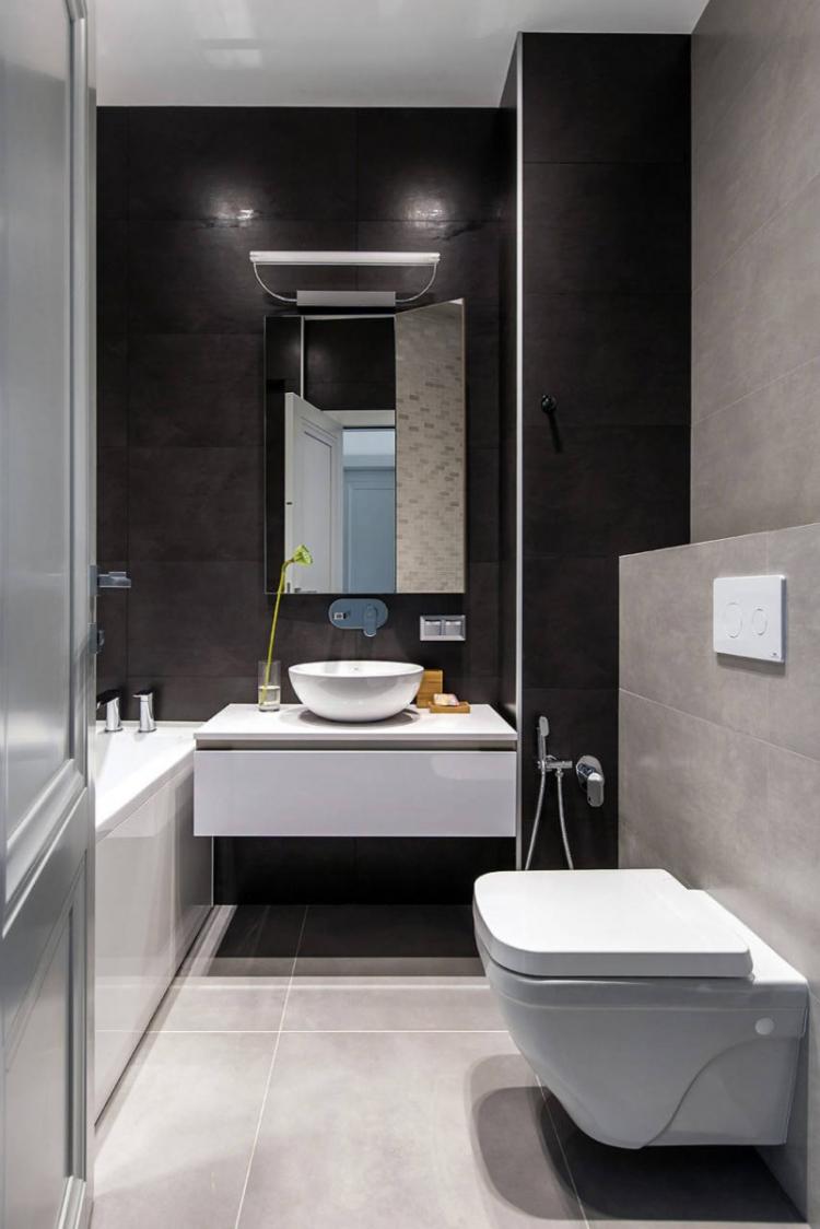 Design d'intérieur de salle de bain 4 m² - des photos de vrais intérieurs