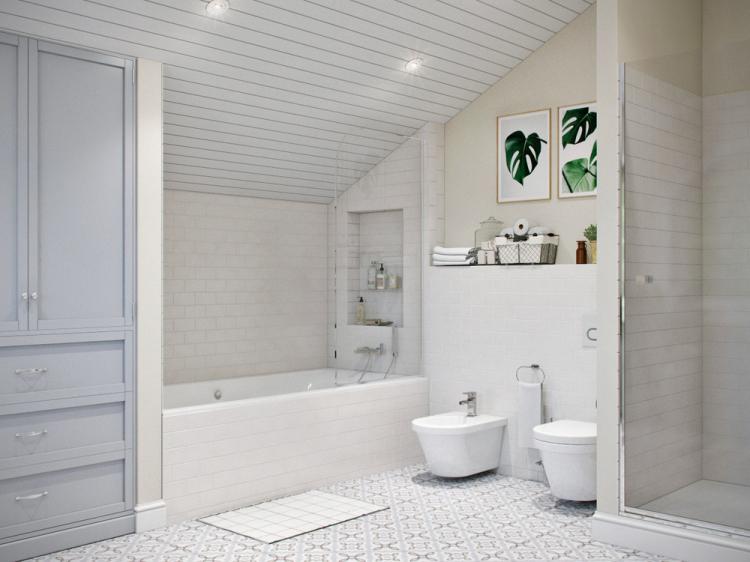 Design d'intérieur de salle de bain de style scandinave