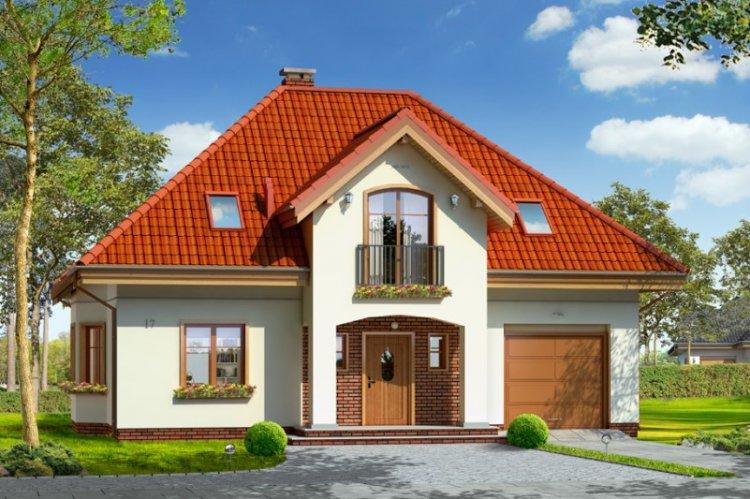 Maison avec un grenier et un garage - projets et photos