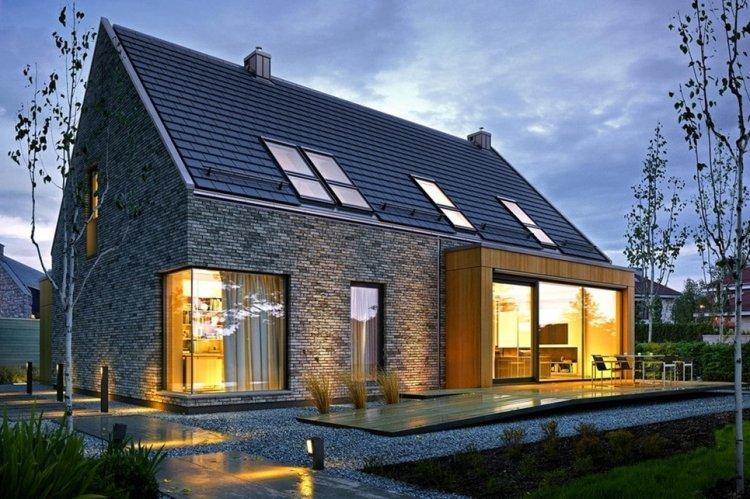 Maison en brique de style scandinave - projets et photos