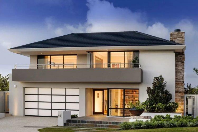 Maison de style scandinave avec garage - projets et photos