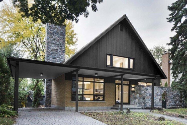 Maison de style scandinave avec un grenier - projets et photos