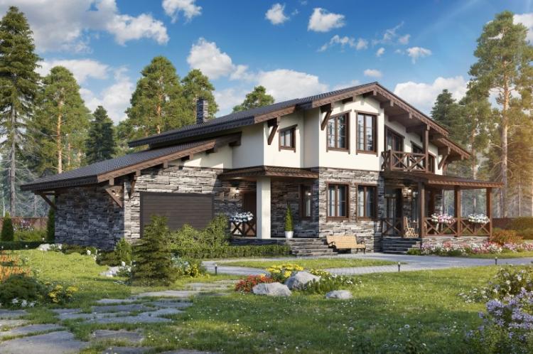 Maisons de style chalet avec garage - Projets