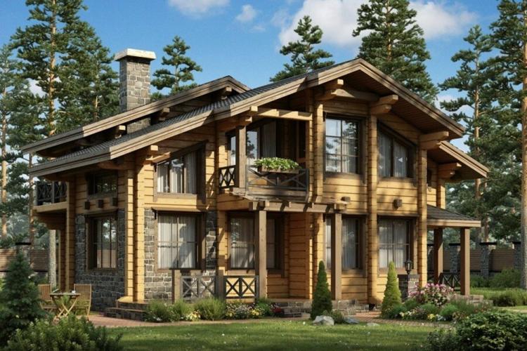 Maisons à deux étages de style chalet - projets et photos