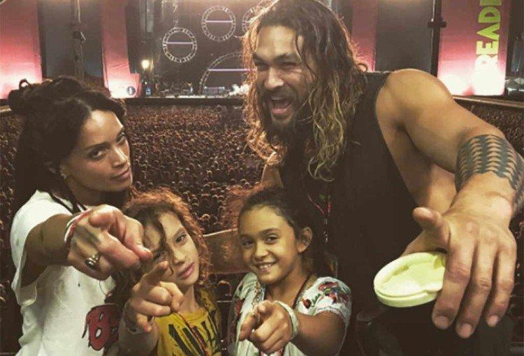 Jason Momoa avec sa femme et ses enfants