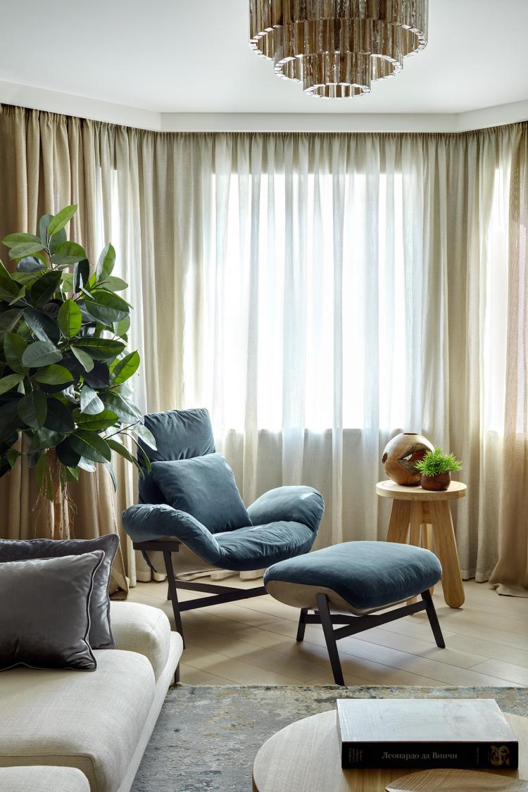 Intérieur écologique d'un appartement de 80 m², Moscou