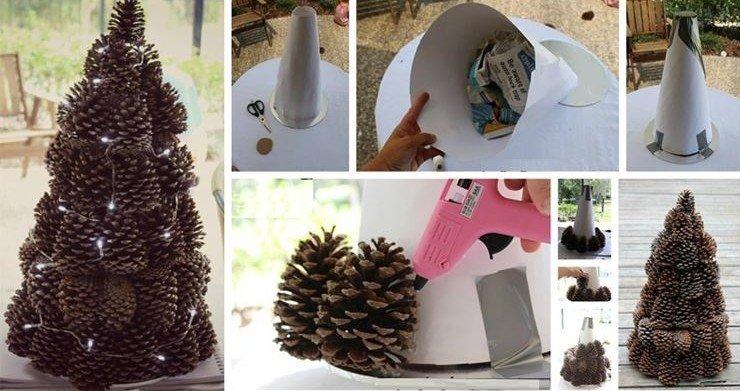 Arbre de bricolage facile fait de cônes