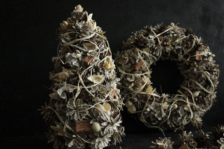 Sapin de Noël DIY fait de cônes - photos et idées