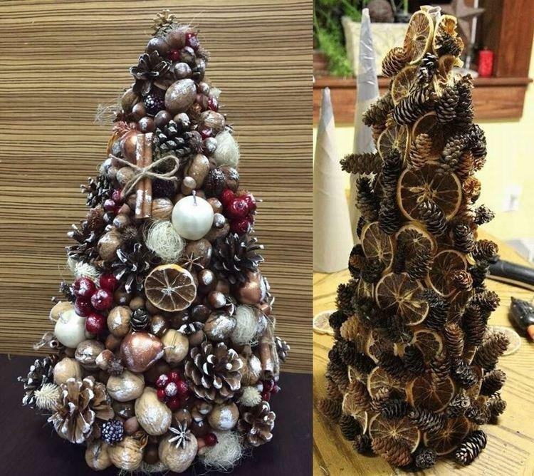 Sapin de Noël DIY fait de cônes - photos et idées