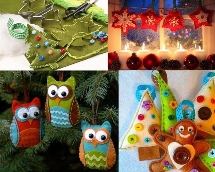 Jouets volumétriques en feutre - Jouets de Noël DIY