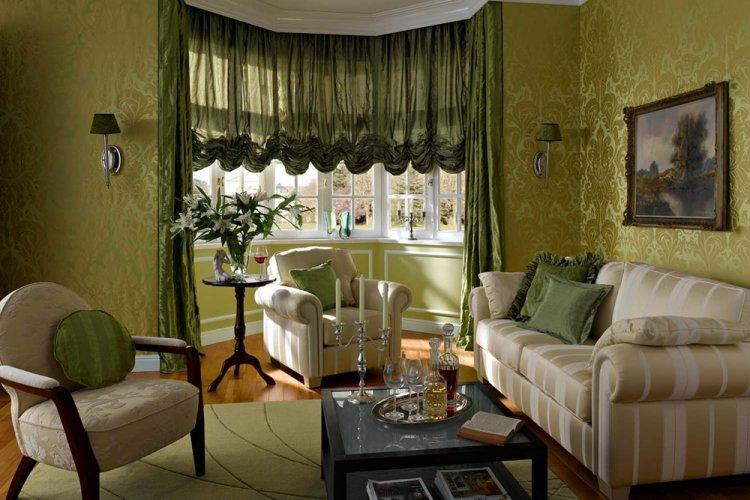 Couleur pistache dans le salon - design photo