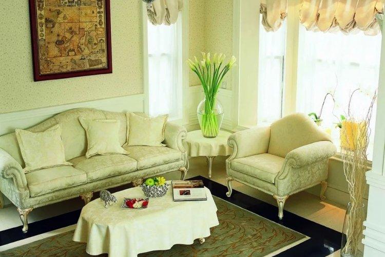 Couleur pistache dans le salon - design photo