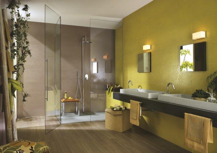 Couleur pistache dans la salle de bain - design photo