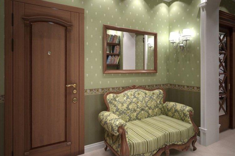 Couleur pistache dans le couloir - conception de photo