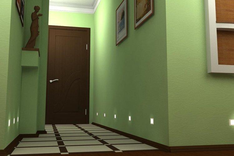 Couleur pistache dans le couloir - conception de photo