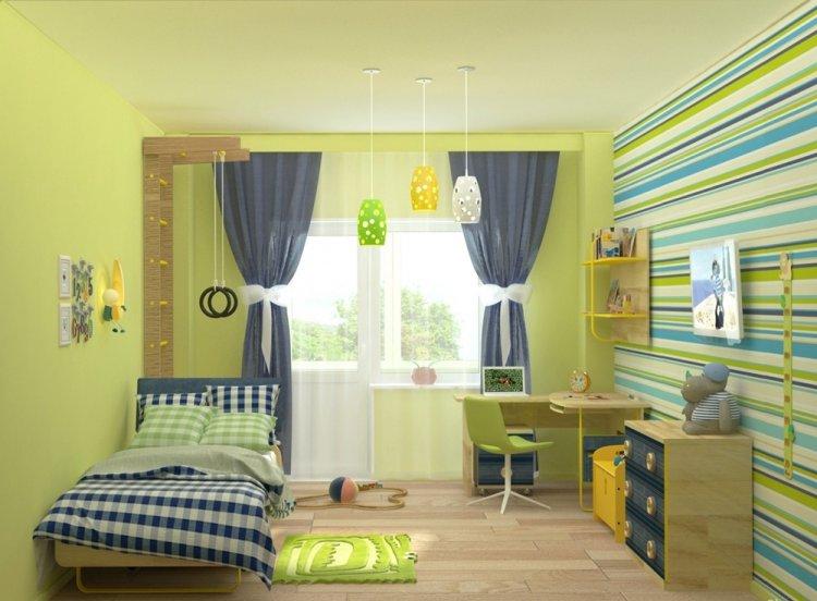 Couleur pistache dans la chambre des enfants - design photo