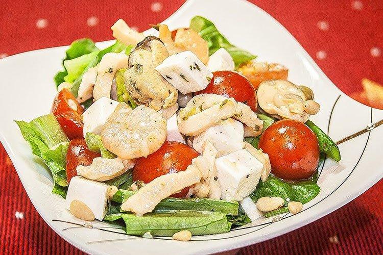 Salade de fruits de mer à l'huile