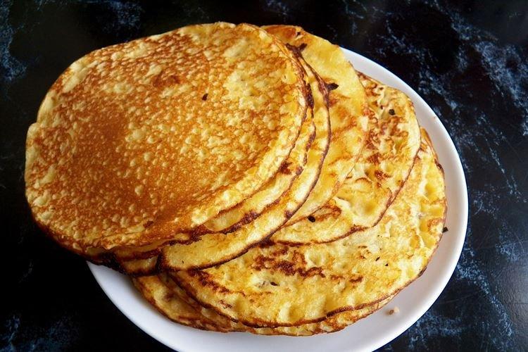 Crêpes maigres à la semoule de maïs