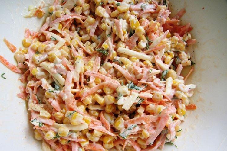 Salade de carottes et maïs