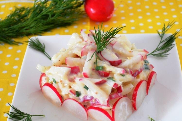 Salade de pommes et radis