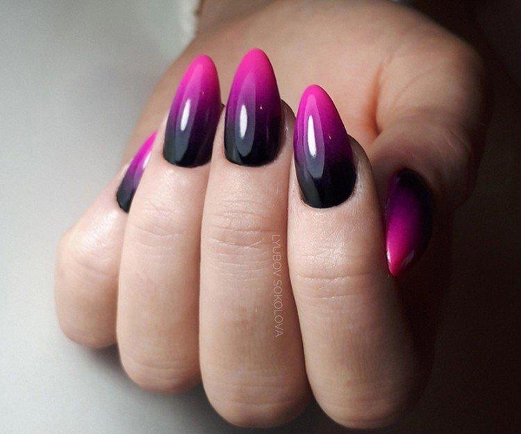 Manucure ombre noire