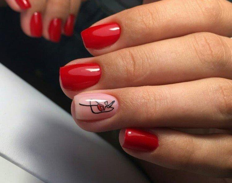 Manucure rouge - photo et belles idées