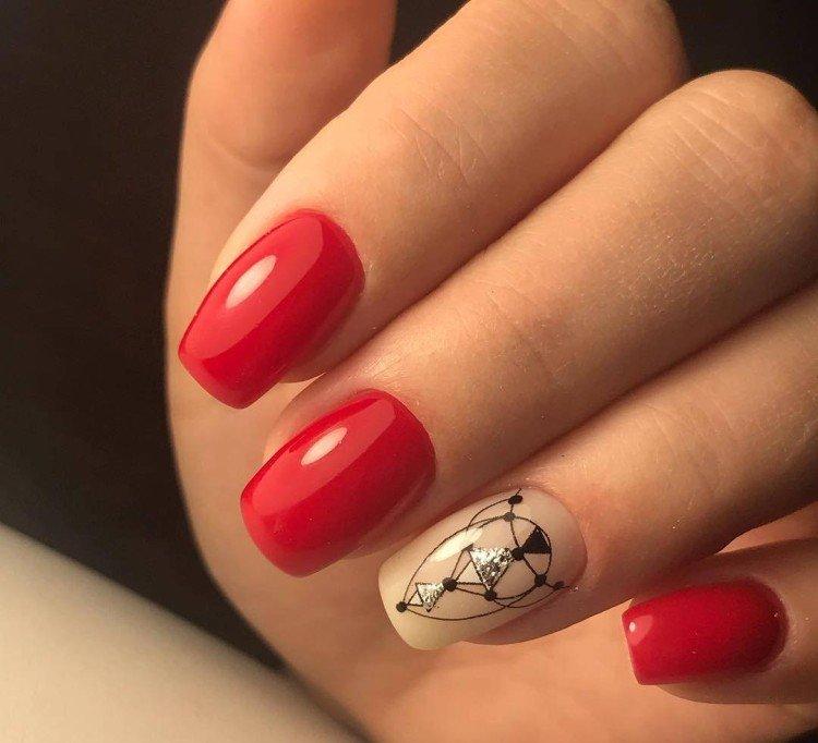 Manucure rouge - photo et belles idées