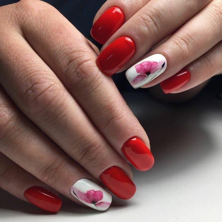 Manucure rouge - photo et belles idées