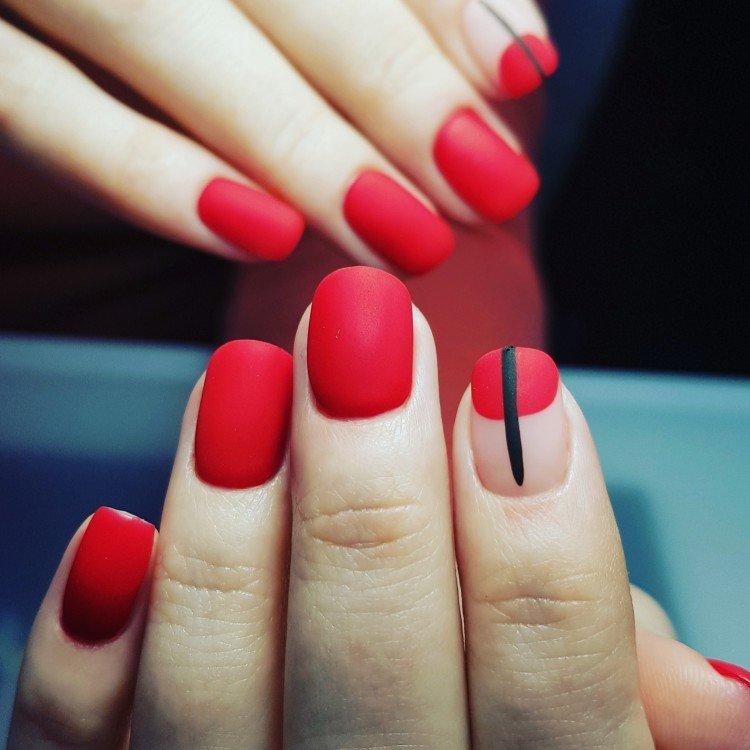 Manucure rouge - photo et belles idées