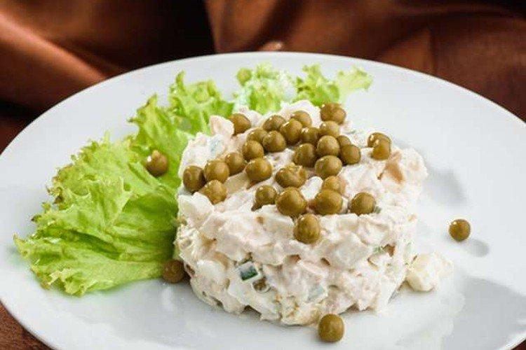 Salade de canard au four et petits pois