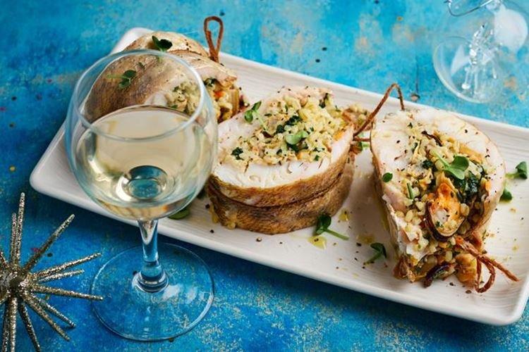 Sandre farci au boulgour et aux moules