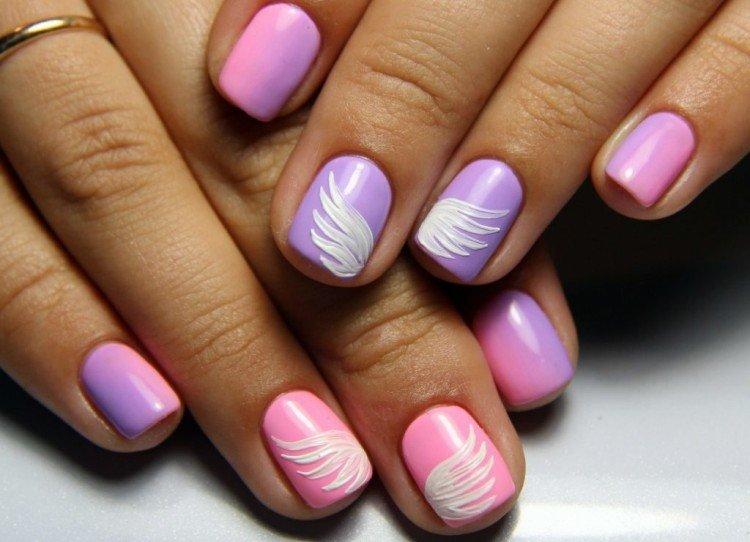 Manucure dégradé rose