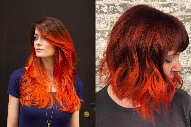 Shatush sur cheveux roux