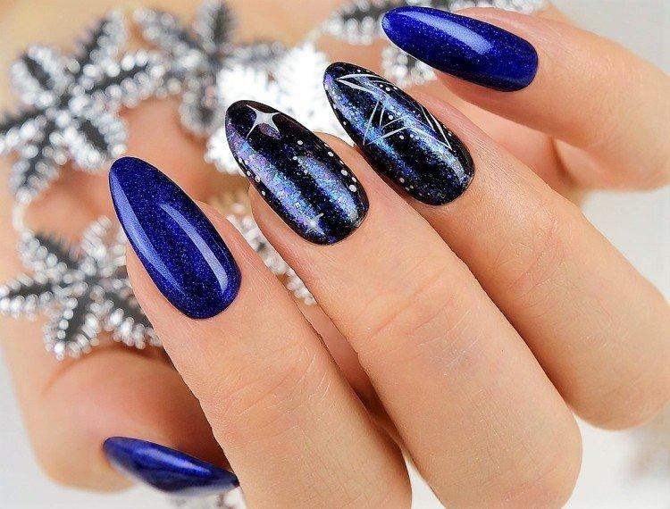 Manucure bleue - photos et idées