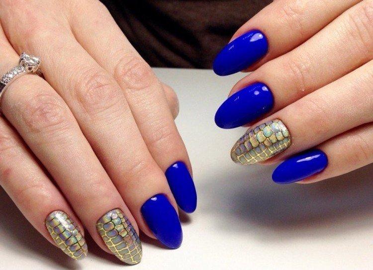 Manucure bleue - photos et idées