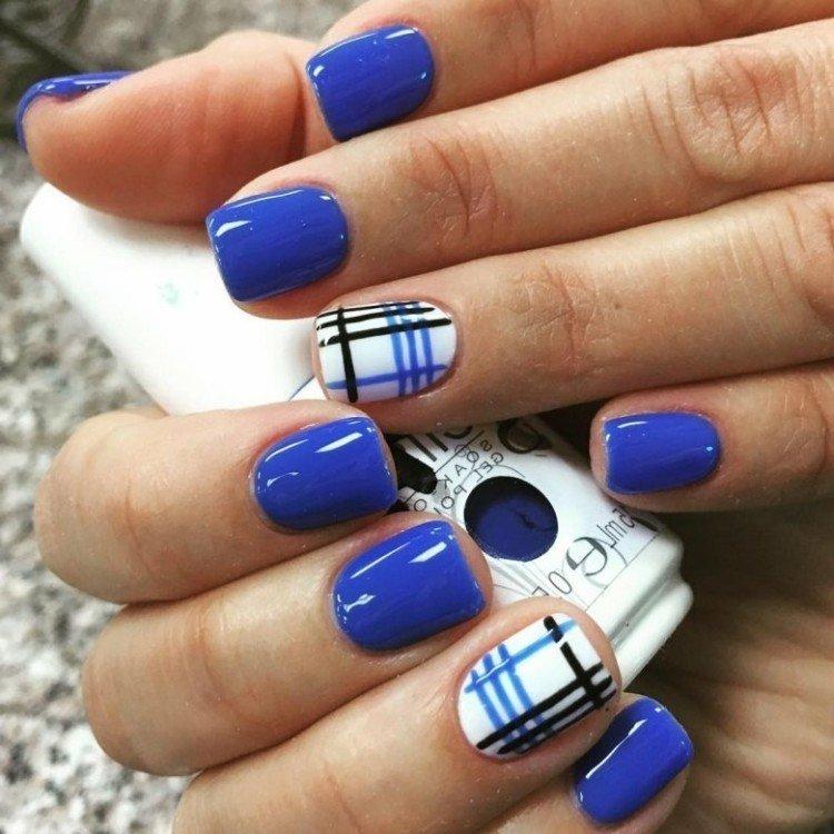 Manucure bleue - photos et idées
