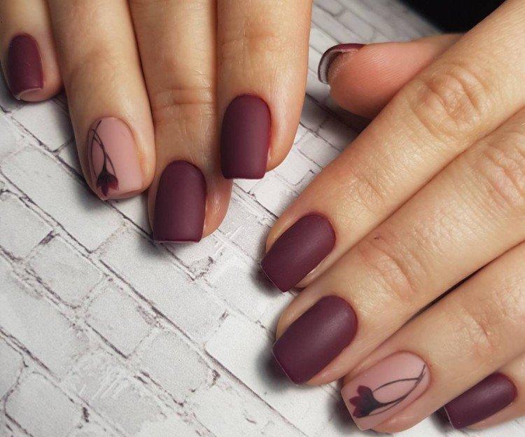 Manucure bourguignonne - photos et idées