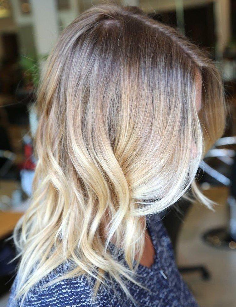Balayage sur cheveux châtain clair - photos et idées