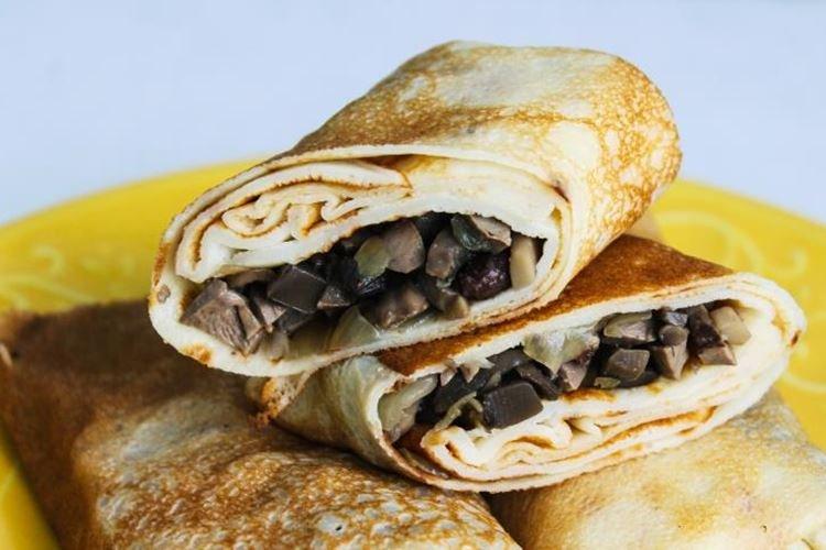 Crêpes aux coeurs de poulet