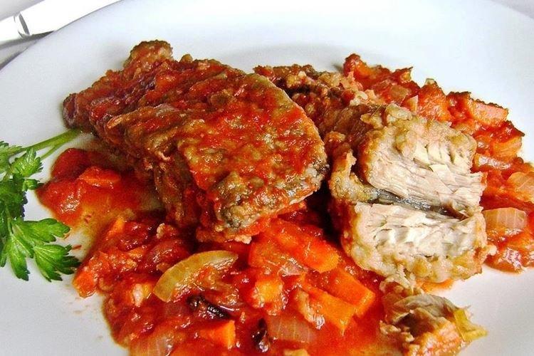 Cabillaud au poivre et sauce tomate