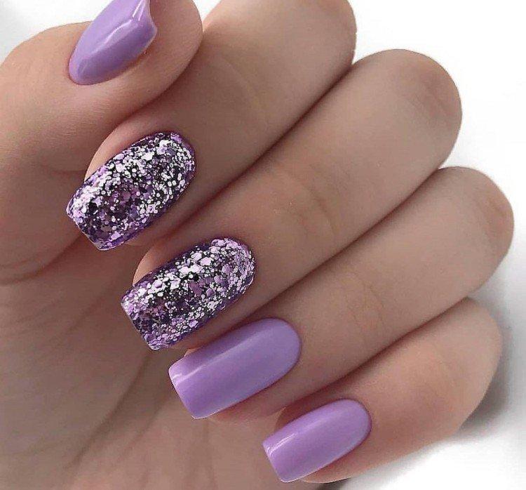 Manucure pailletée - photos et idées