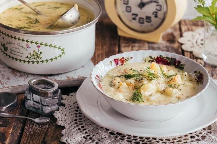Soupe rapide au fromage à la crème