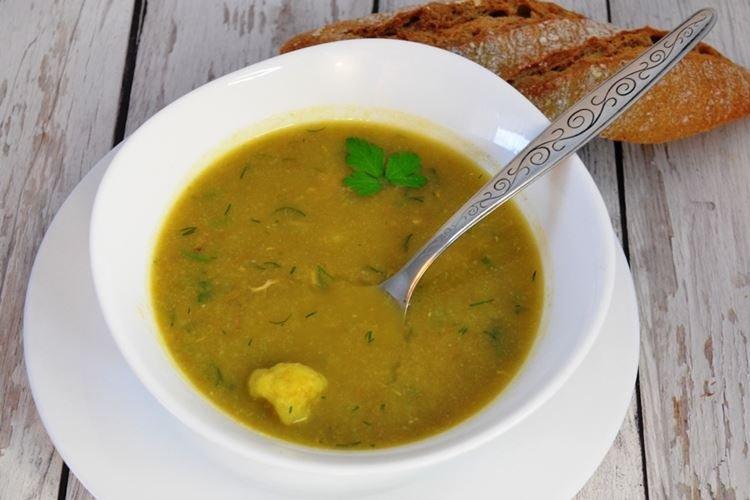 Soupe aux lentilles et chou-fleur