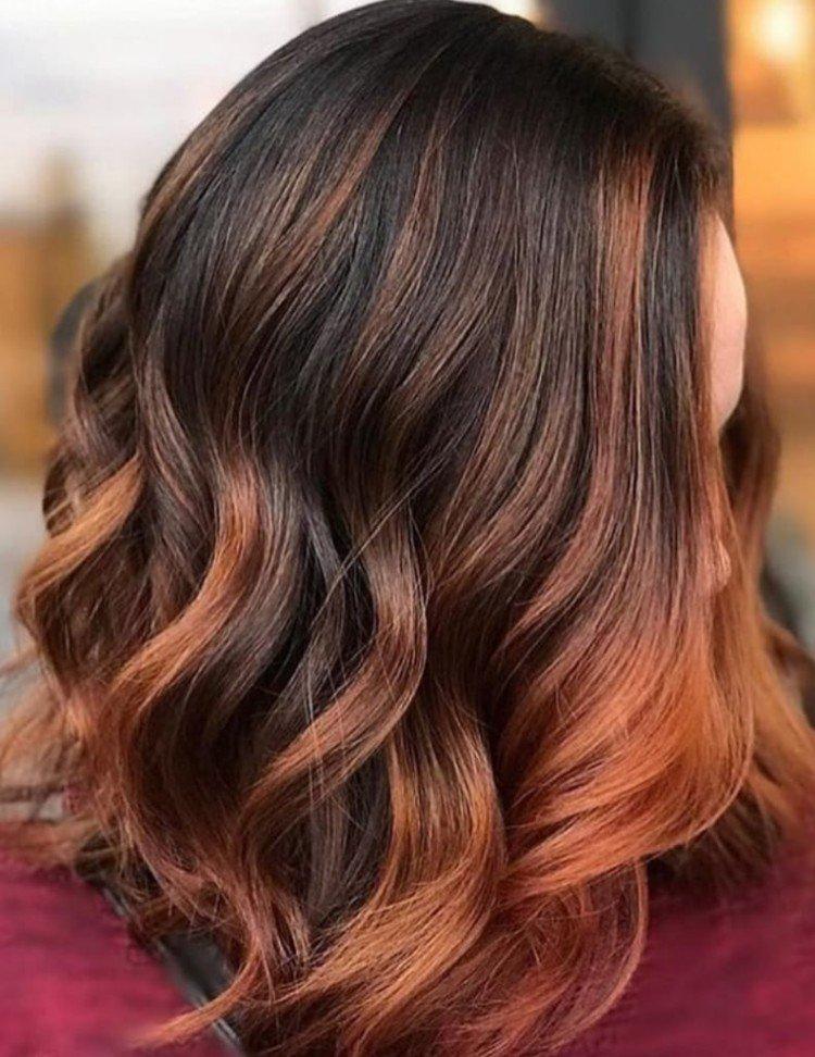 Balayage pour cheveux noirs - photos et idées