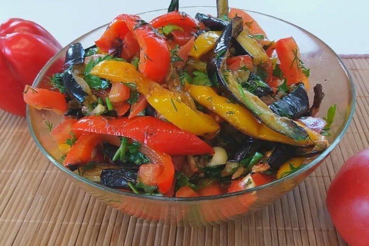 Salade de légumes aux aubergines